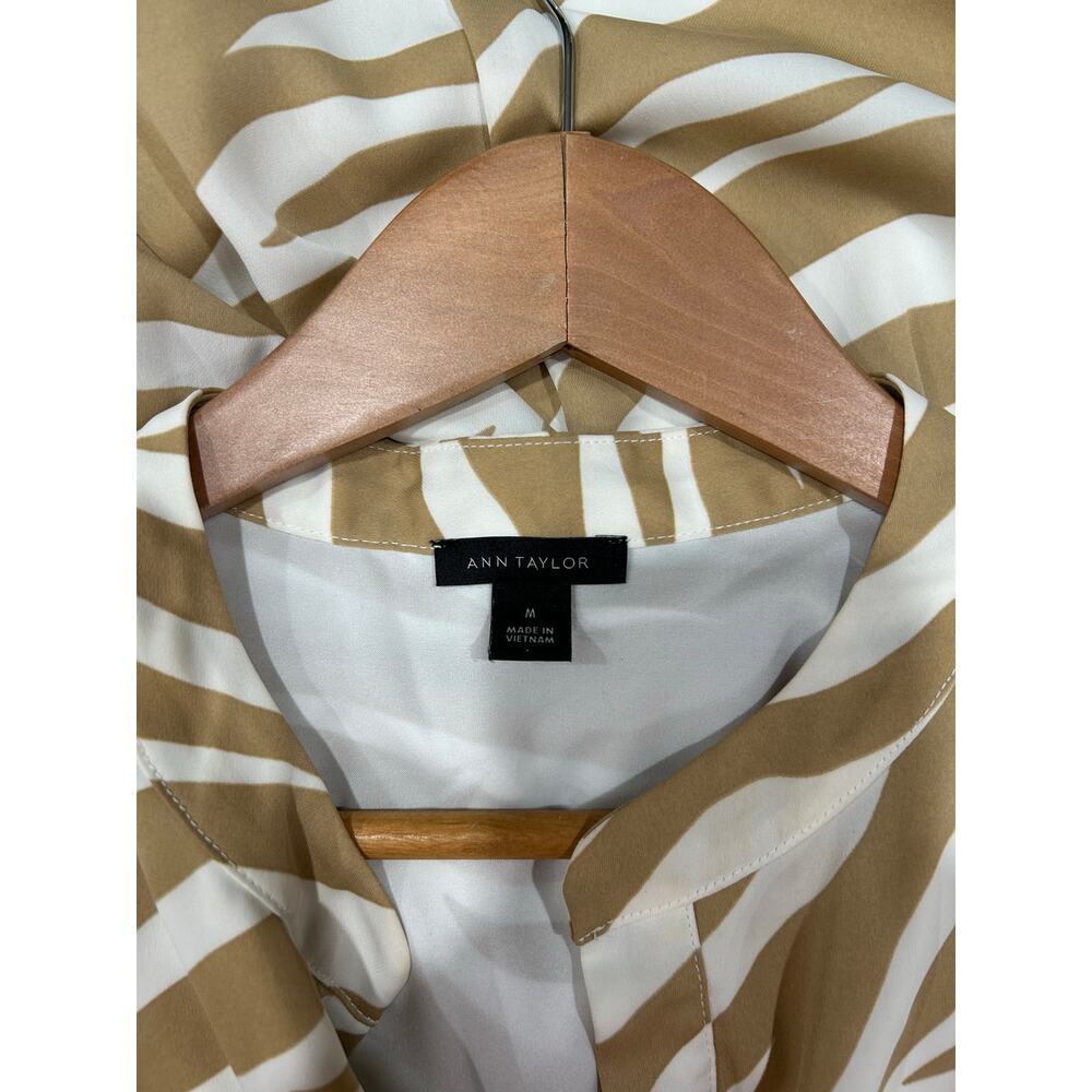 Ann Taylor Beige Zebra Maxi Dress
